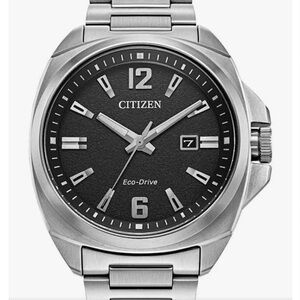 NWT Citizen Eco Drive Black Dial Steel watch for sale